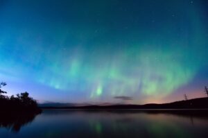 The Northern lights at Milton Lake Lodge
